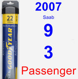 Passenger Wiper Blade for 2007 Saab 9-3 - Assurance