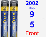 Front Wiper Blade Pack for 2002 Saab 9-5 - Assurance