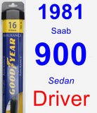 Driver Wiper Blade for 1981 Saab 900 - Assurance
