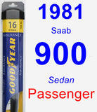 Passenger Wiper Blade for 1981 Saab 900 - Assurance