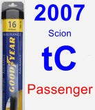Passenger Wiper Blade for 2007 Scion tC - Assurance