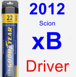 Driver Wiper Blade for 2012 Scion xB - Assurance