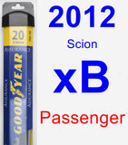 Passenger Wiper Blade for 2012 Scion xB - Assurance