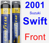 Front Wiper Blade Pack for 2001 Suzuki Swift - Assurance