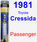 Passenger Wiper Blade for 1981 Toyota Cressida - Assurance