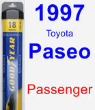 Passenger Wiper Blade for 1997 Toyota Paseo - Assurance