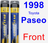 Front Wiper Blade Pack for 1998 Toyota Paseo - Assurance