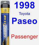 Passenger Wiper Blade for 1998 Toyota Paseo - Assurance