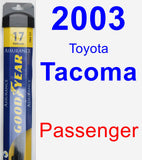 Passenger Wiper Blade for 2003 Toyota Tacoma - Assurance