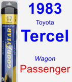 Passenger Wiper Blade for 1983 Toyota Tercel - Assurance