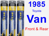 Front & Rear Wiper Blade Pack for 1985 Toyota Van - Assurance