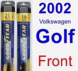 Front Wiper Blade Pack for 2002 Volkswagen Golf - Assurance