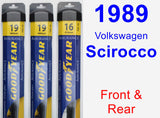 Front & Rear Wiper Blade Pack for 1989 Volkswagen Scirocco - Assurance