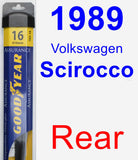 Rear Wiper Blade for 1989 Volkswagen Scirocco - Assurance