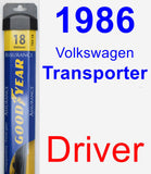 Driver Wiper Blade for 1986 Volkswagen Transporter - Assurance