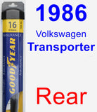 Rear Wiper Blade for 1986 Volkswagen Transporter - Assurance