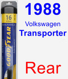 Rear Wiper Blade for 1988 Volkswagen Transporter - Assurance