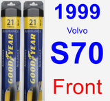 Front Wiper Blade Pack for 1999 Volvo S70 - Assurance