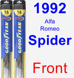 Front Wiper Blade Pack for 1992 Alfa Romeo Spider - Hybrid