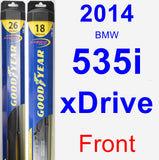 Front Wiper Blade Pack for 2014 BMW 535i xDrive - Hybrid