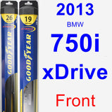 Front Wiper Blade Pack for 2013 BMW 750i xDrive - Hybrid