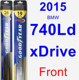 Front Wiper Blade Pack for 2015 BMW 740Ld xDrive - Hybrid