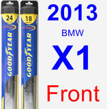 Front Wiper Blade Pack for 2013 BMW X1 - Hybrid