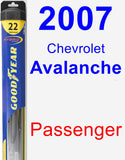 Passenger Wiper Blade for 2007 Chevrolet Avalanche - Hybrid