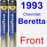 Front Wiper Blade Pack for 1993 Chevrolet Beretta - Hybrid