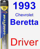 Driver Wiper Blade for 1993 Chevrolet Beretta - Hybrid