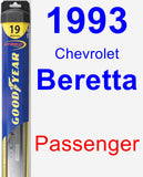 Passenger Wiper Blade for 1993 Chevrolet Beretta - Hybrid
