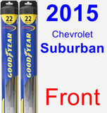 Front Wiper Blade Pack for 2015 Chevrolet Suburban - Hybrid