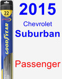 Passenger Wiper Blade for 2015 Chevrolet Suburban - Hybrid