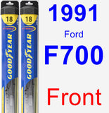 Front Wiper Blade Pack for 1991 Ford F700 - Hybrid
