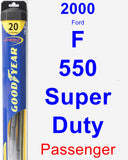 Passenger Wiper Blade for 2000 Ford F-550 Super Duty - Hybrid