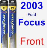 Front Wiper Blade Pack for 2003 Ford Focus - Hybrid