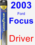 Driver Wiper Blade for 2003 Ford Focus - Hybrid