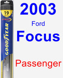 Passenger Wiper Blade for 2003 Ford Focus - Hybrid
