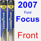 Front Wiper Blade Pack for 2007 Ford Focus - Hybrid