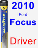 Driver Wiper Blade for 2010 Ford Focus - Hybrid