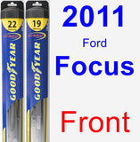Front Wiper Blade Pack for 2011 Ford Focus - Hybrid