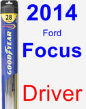 Driver Wiper Blade for 2014 Ford Focus - Hybrid