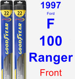 Front Wiper Blade Pack for 1997 Ford F-100 Ranger - Hybrid