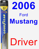 Driver Wiper Blade for 2006 Ford Mustang - Hybrid