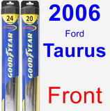 Front Wiper Blade Pack for 2006 Ford Taurus - Hybrid