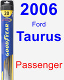 Passenger Wiper Blade for 2006 Ford Taurus - Hybrid