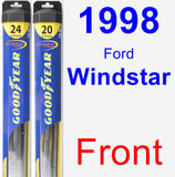 Front Wiper Blade Pack for 1998 Ford Windstar - Hybrid