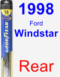 Rear Wiper Blade for 1998 Ford Windstar - Hybrid