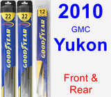 Front & Rear Wiper Blade Pack for 2010 GMC Yukon - Hybrid