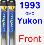 Front Wiper Blade Pack for 1993 GMC Yukon - Hybrid